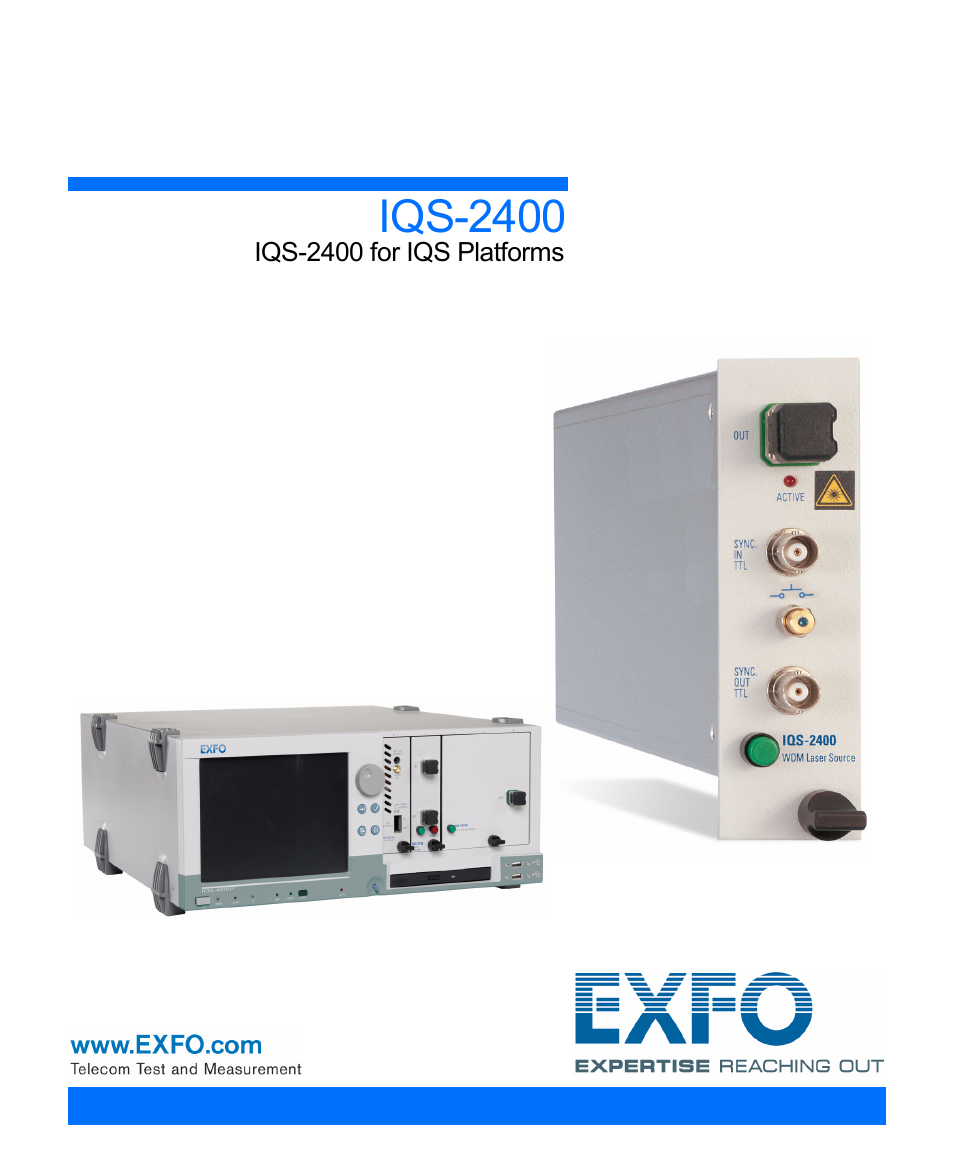 EXFO IQS-2400 WDM Laser Source for IQS-500/600 User Manual | 194 pages