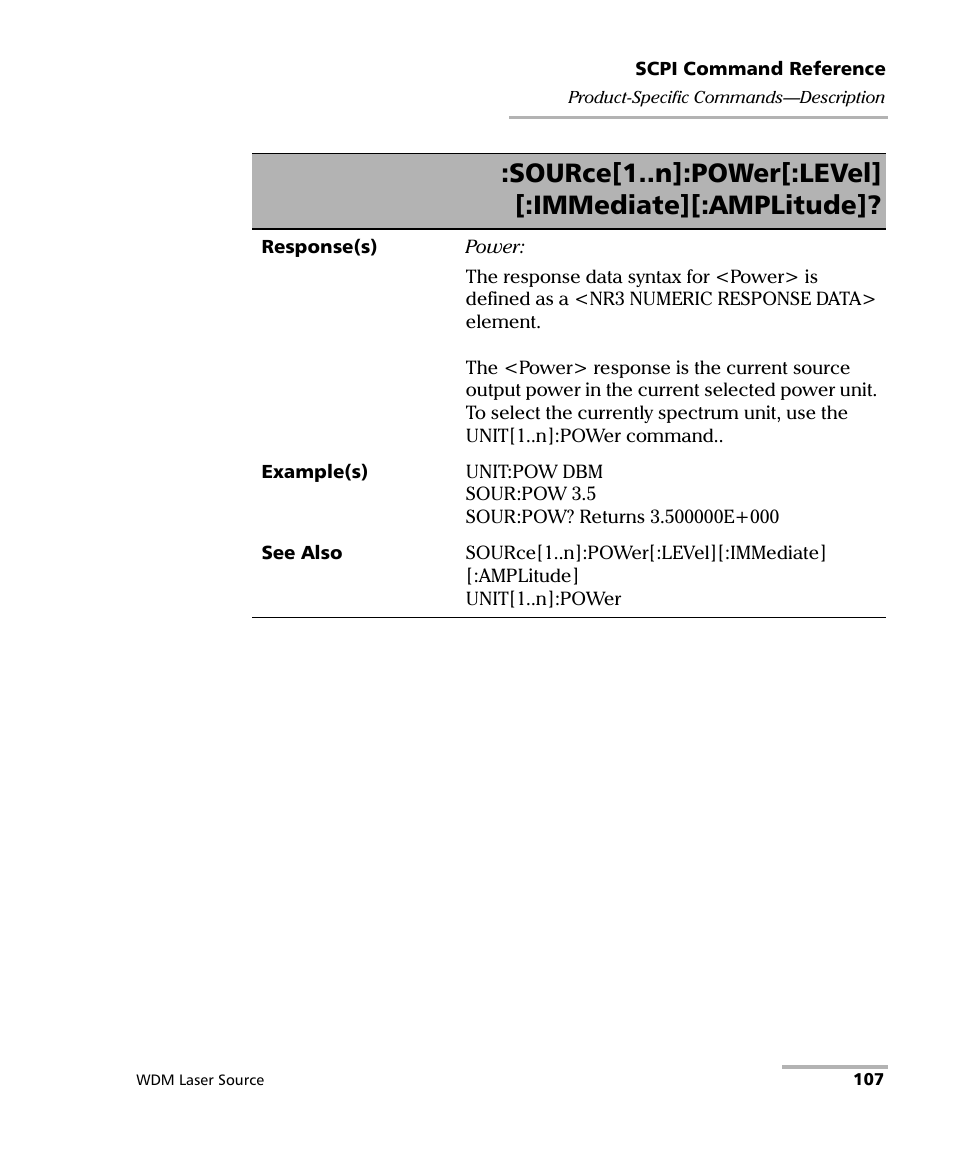 Source[1..n]:power[:level] [:immediate][:amplitude | EXFO IQS-2400 WDM Laser Source for IQS-500/600 User Manual | Page 113 / 194