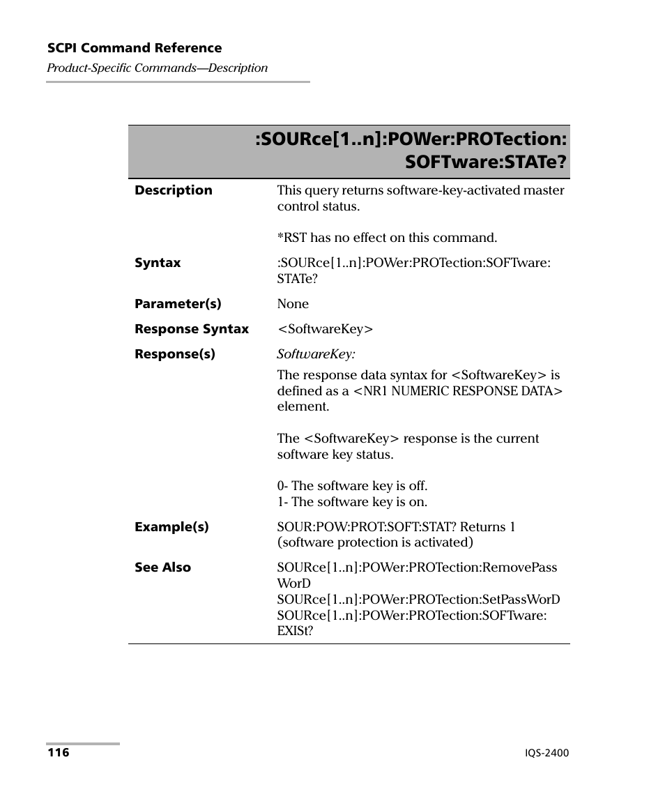 Source[1..n]:power:protection: software:state | EXFO IQS-2400 WDM Laser Source for IQS-500/600 User Manual | Page 122 / 194