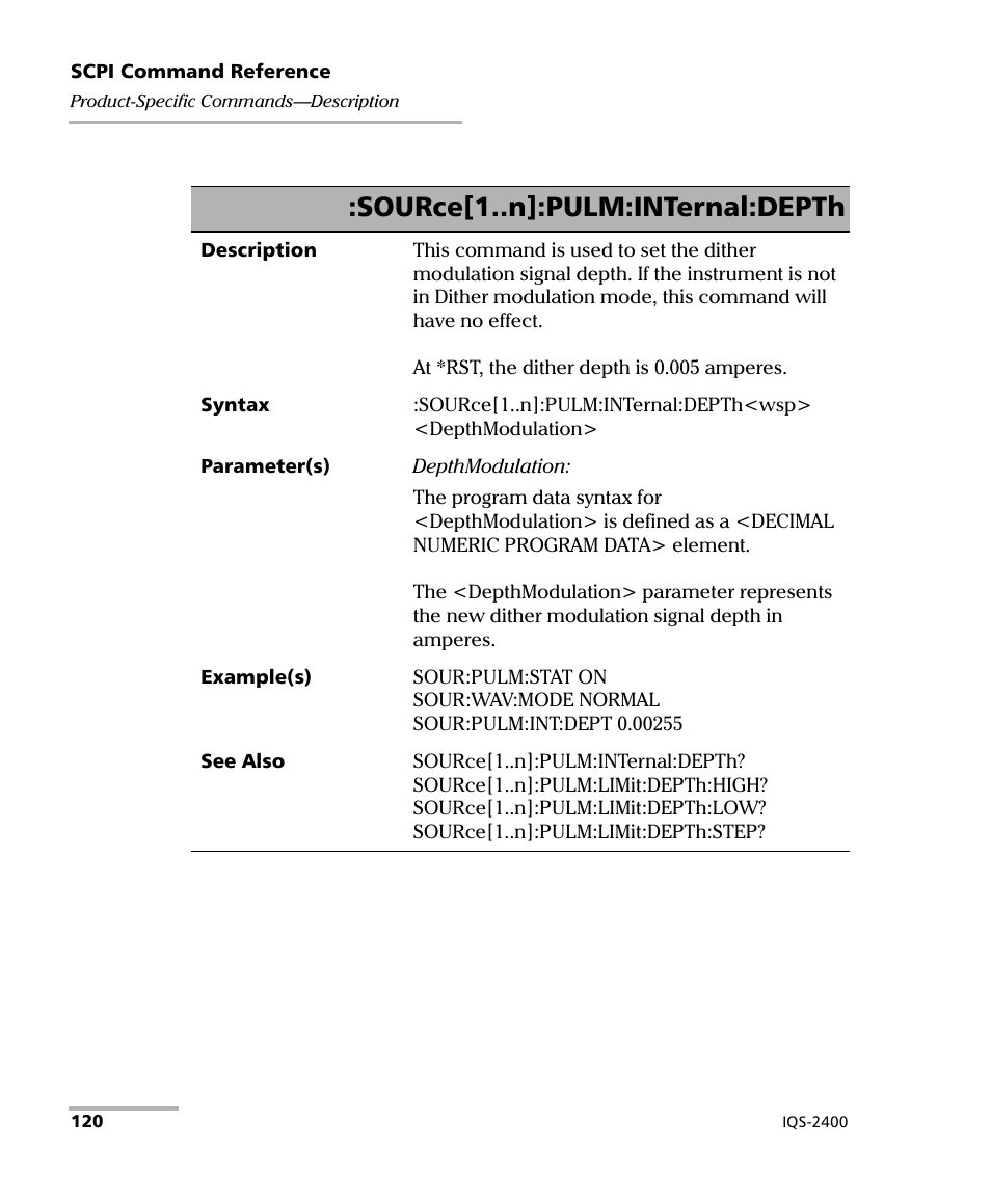 Source[1..n]:pulm:internal:depth | EXFO IQS-2400 WDM Laser Source for IQS-500/600 User Manual | Page 126 / 194