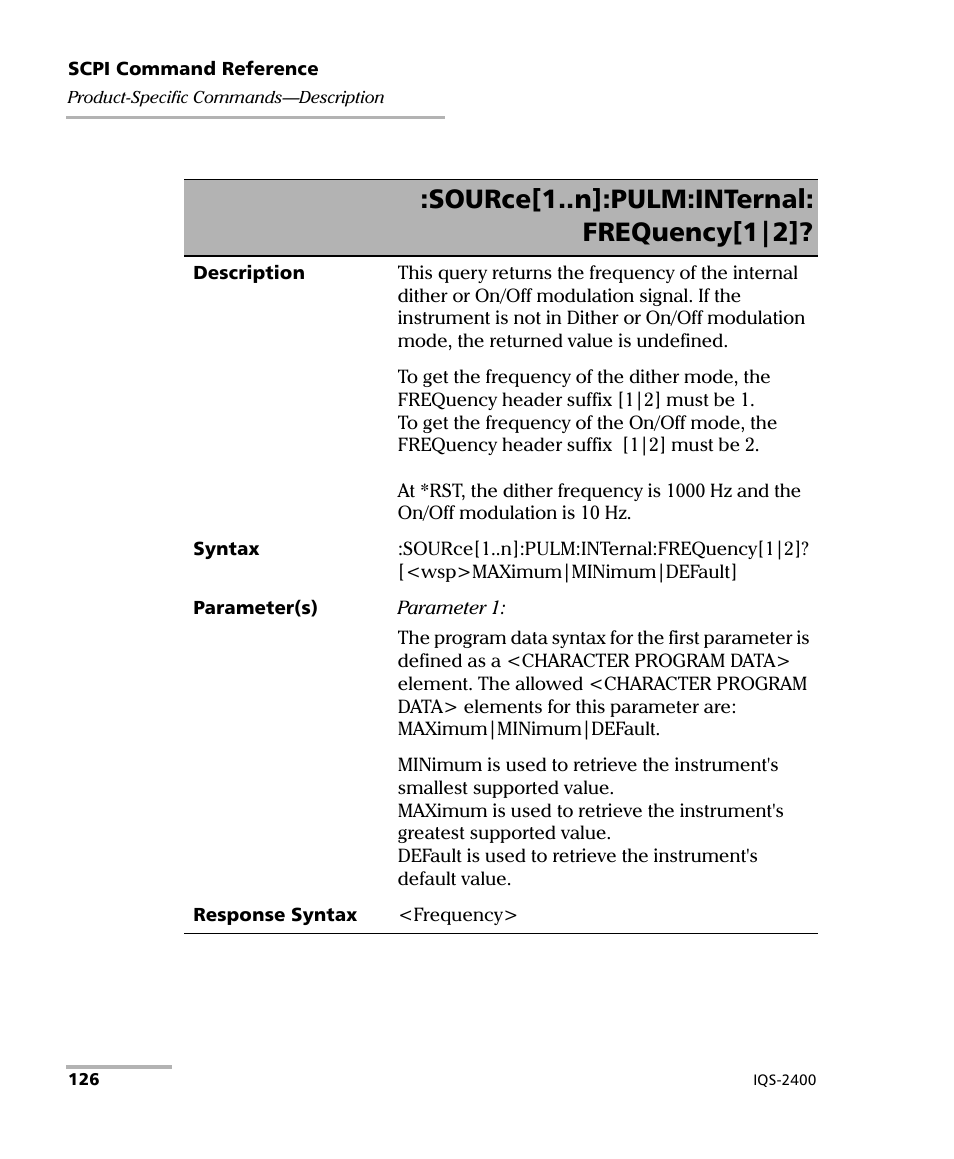 Source[1..n]:pulm:internal: frequency[1|2 | EXFO IQS-2400 WDM Laser Source for IQS-500/600 User Manual | Page 132 / 194