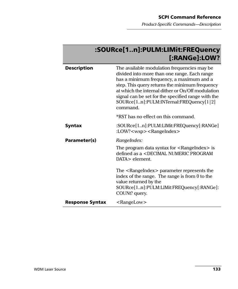 Source[1..n]:pulm:limit:frequency [:range]:low | EXFO IQS-2400 WDM Laser Source for IQS-500/600 User Manual | Page 139 / 194