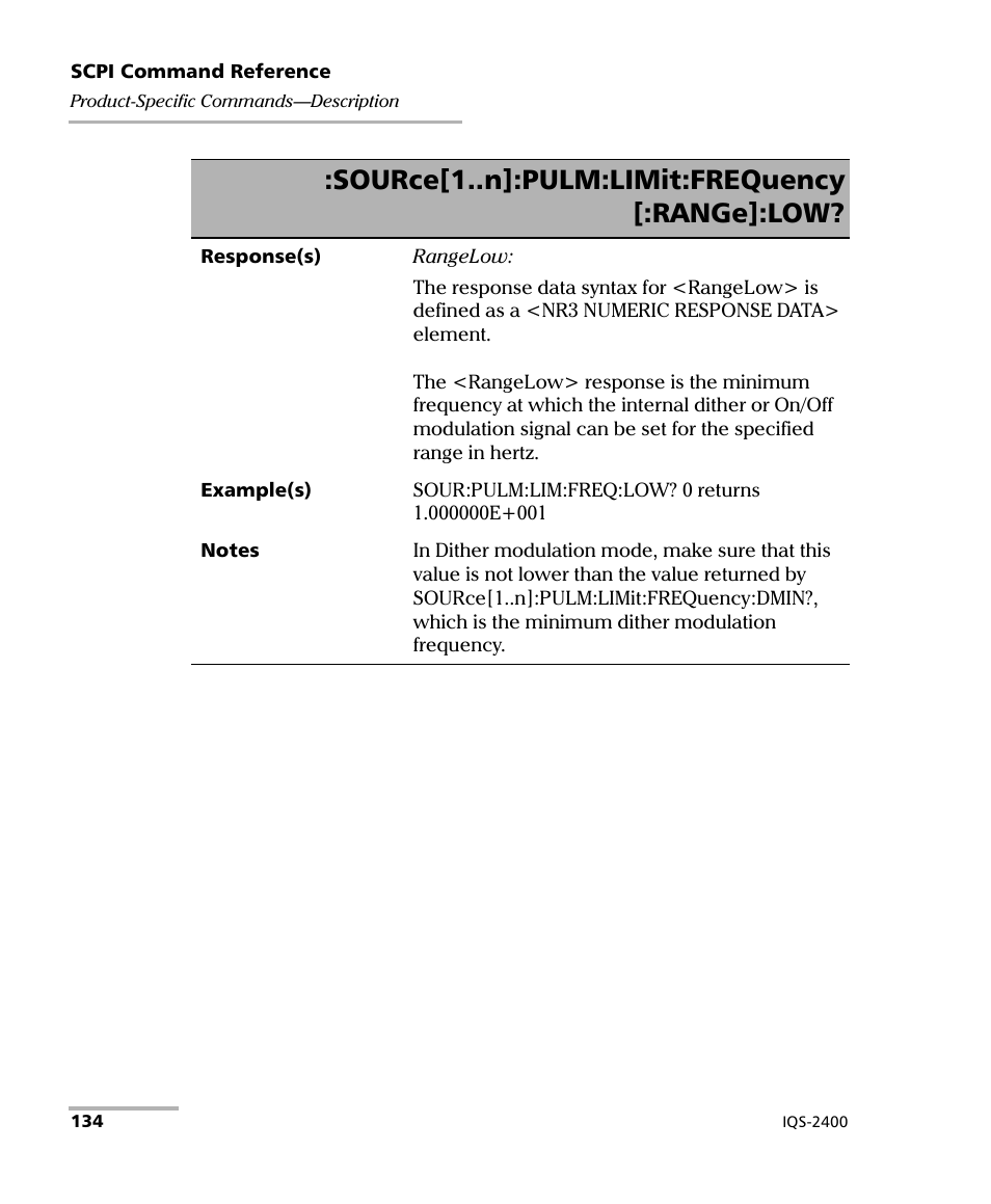 Source[1..n]:pulm:limit:frequency [:range]:low | EXFO IQS-2400 WDM Laser Source for IQS-500/600 User Manual | Page 140 / 194