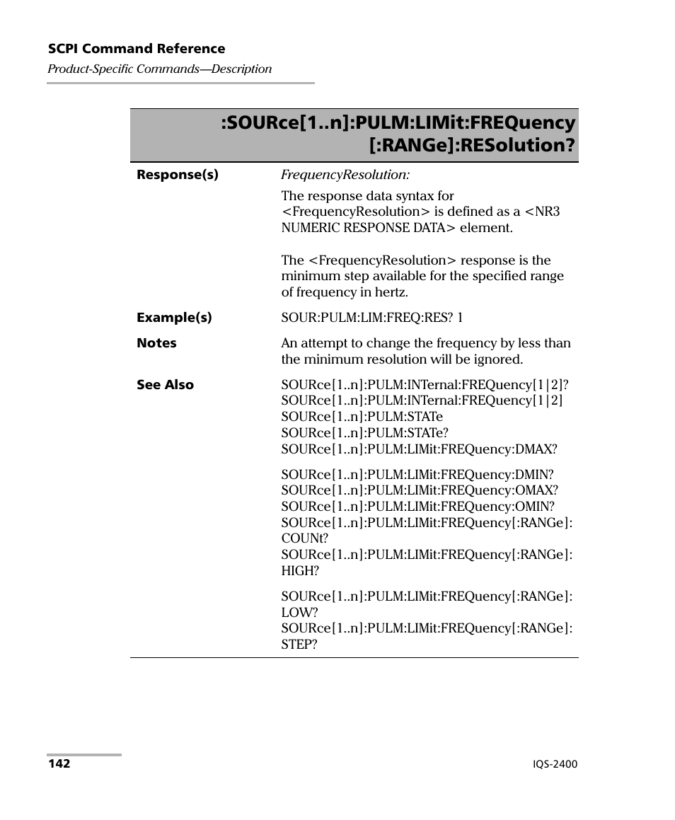 EXFO IQS-2400 WDM Laser Source for IQS-500/600 User Manual | Page 148 / 194