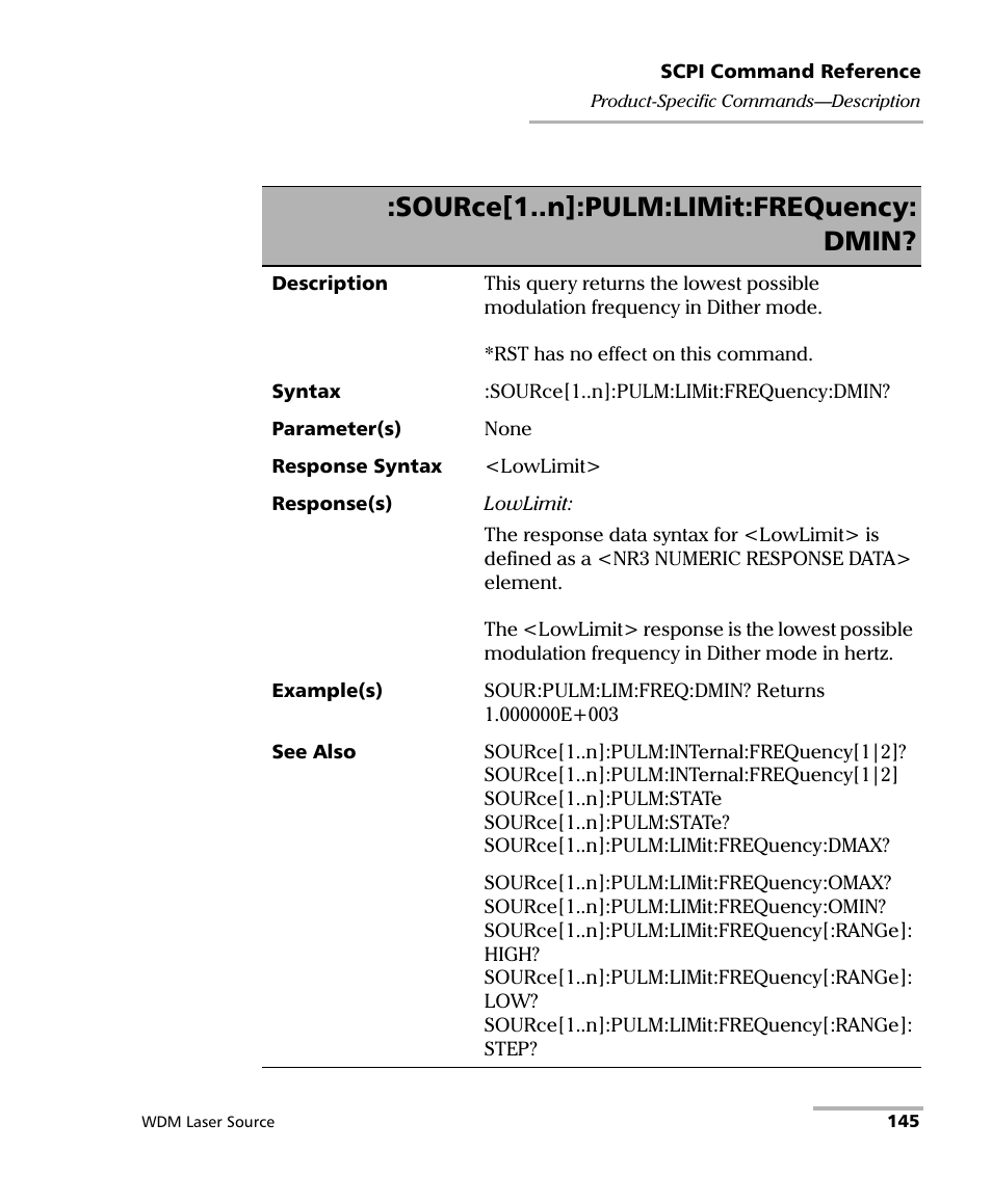 Source[1..n]:pulm:limit:frequency: dmin | EXFO IQS-2400 WDM Laser Source for IQS-500/600 User Manual | Page 151 / 194