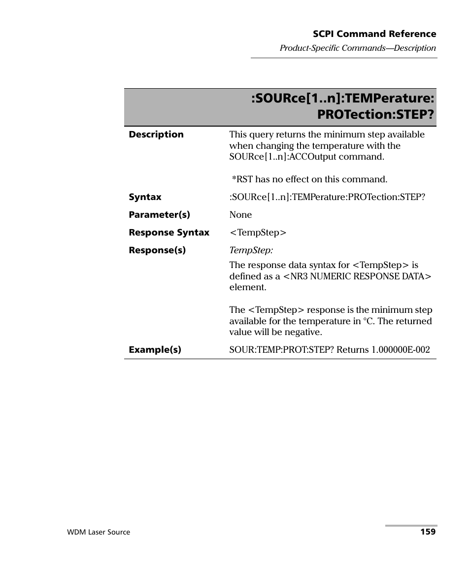 Source[1..n]:temperature: protection:step | EXFO IQS-2400 WDM Laser Source for IQS-500/600 User Manual | Page 165 / 194