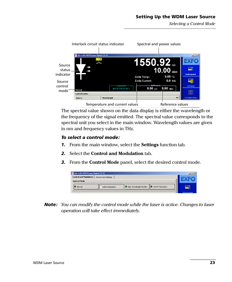 EXFO IQS-2400 WDM Laser Source for IQS-500/600 User Manual | Page 29 / 194