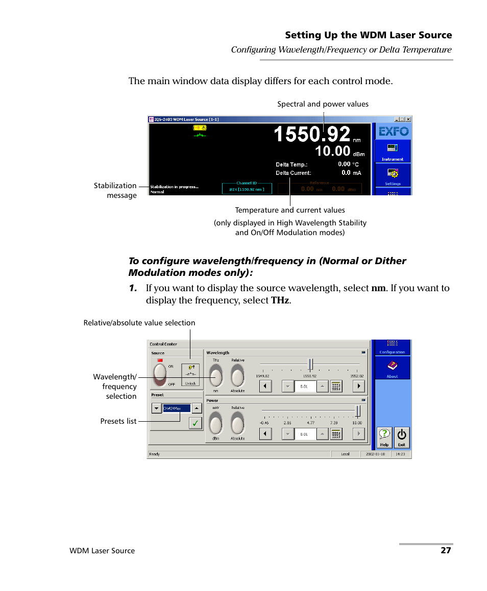 EXFO IQS-2400 WDM Laser Source for IQS-500/600 User Manual | Page 33 / 194