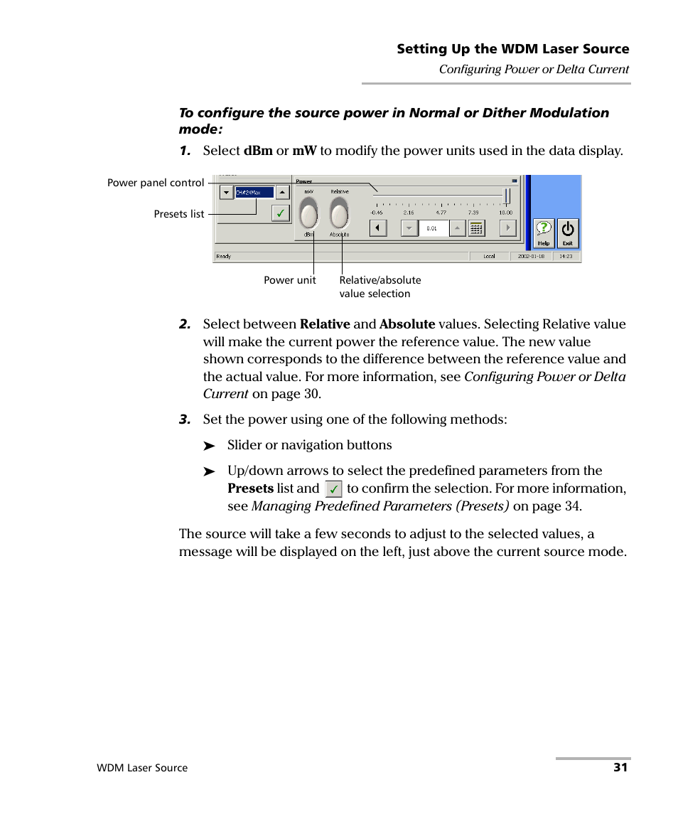 EXFO IQS-2400 WDM Laser Source for IQS-500/600 User Manual | Page 37 / 194