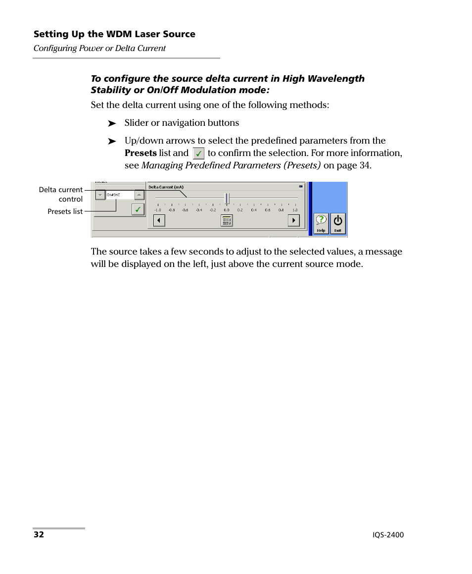 EXFO IQS-2400 WDM Laser Source for IQS-500/600 User Manual | Page 38 / 194