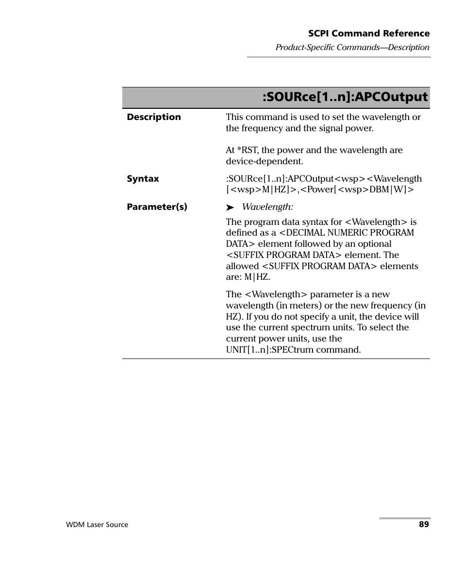 Source[1..n]:apcoutput | EXFO IQS-2400 WDM Laser Source for IQS-500/600 User Manual | Page 95 / 194