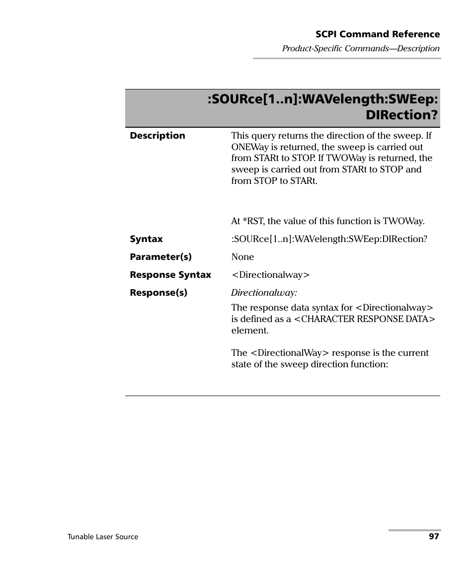Source[1..n]:wavelength:sweep: direction | EXFO IQS-2600B Tunable Laser Source for IQS Platforms User Manual | Page 103 / 142