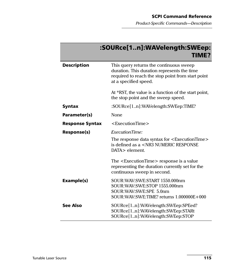 Source[1..n]:wavelength:sweep: time | EXFO IQS-2600B Tunable Laser Source for IQS Platforms User Manual | Page 121 / 142