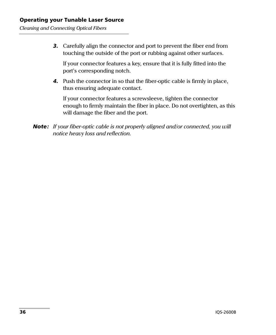 EXFO IQS-2600B Tunable Laser Source for IQS Platforms User Manual | Page 42 / 142