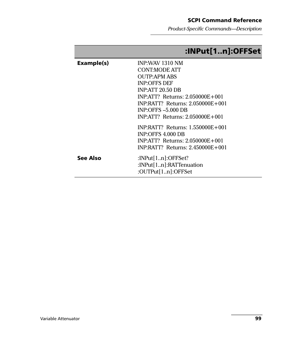 Input[1..n]:offset | EXFO IQS-3150 Variable Attenuator for IQS-500/600 User Manual | Page 105 / 161