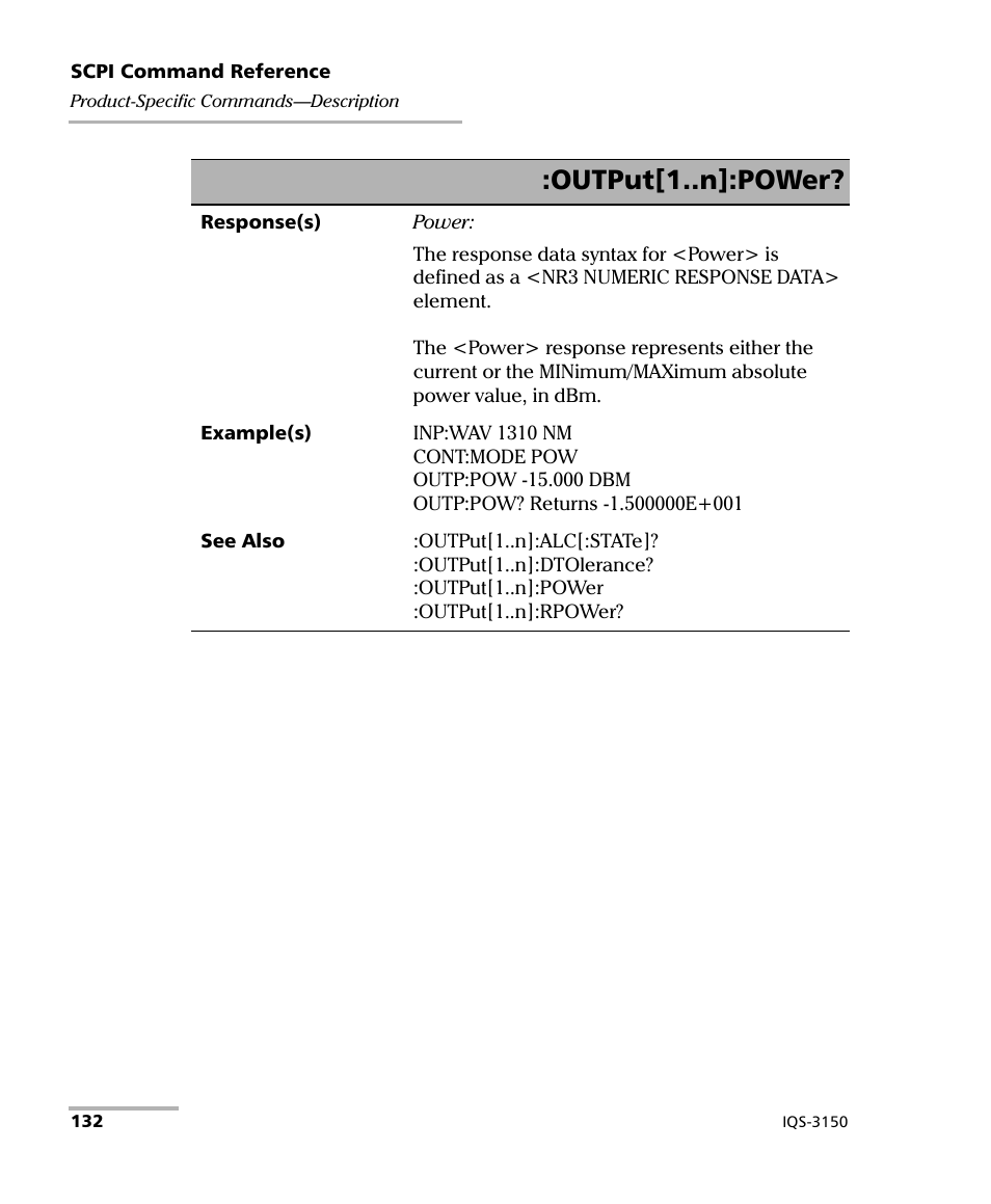 Output[1..n]:power | EXFO IQS-3150 Variable Attenuator for IQS-500/600 User Manual | Page 138 / 161
