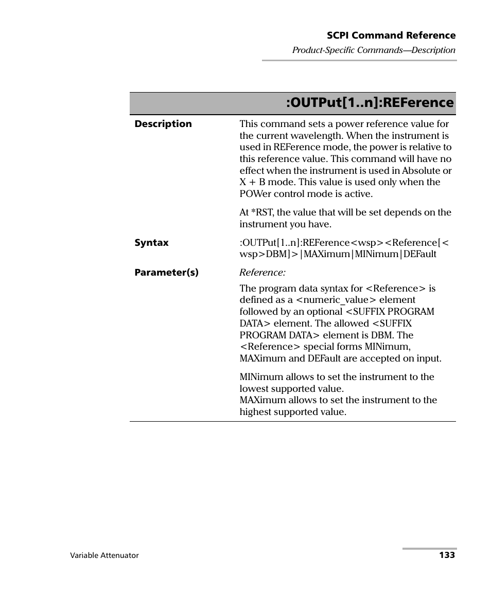 Output[1..n]:reference | EXFO IQS-3150 Variable Attenuator for IQS-500/600 User Manual | Page 139 / 161