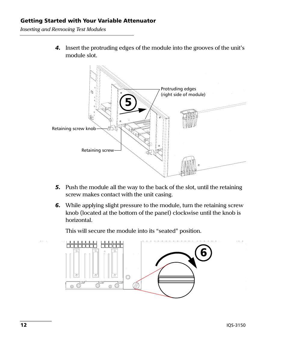 EXFO IQS-3150 Variable Attenuator for IQS-500/600 User Manual | Page 18 / 161