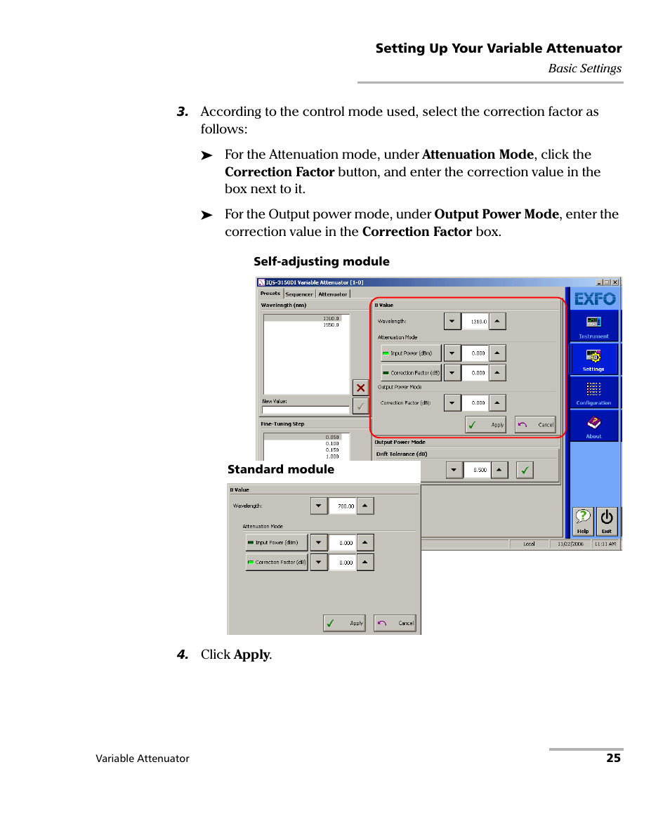 EXFO IQS-3150 Variable Attenuator for IQS-500/600 User Manual | Page 31 / 161