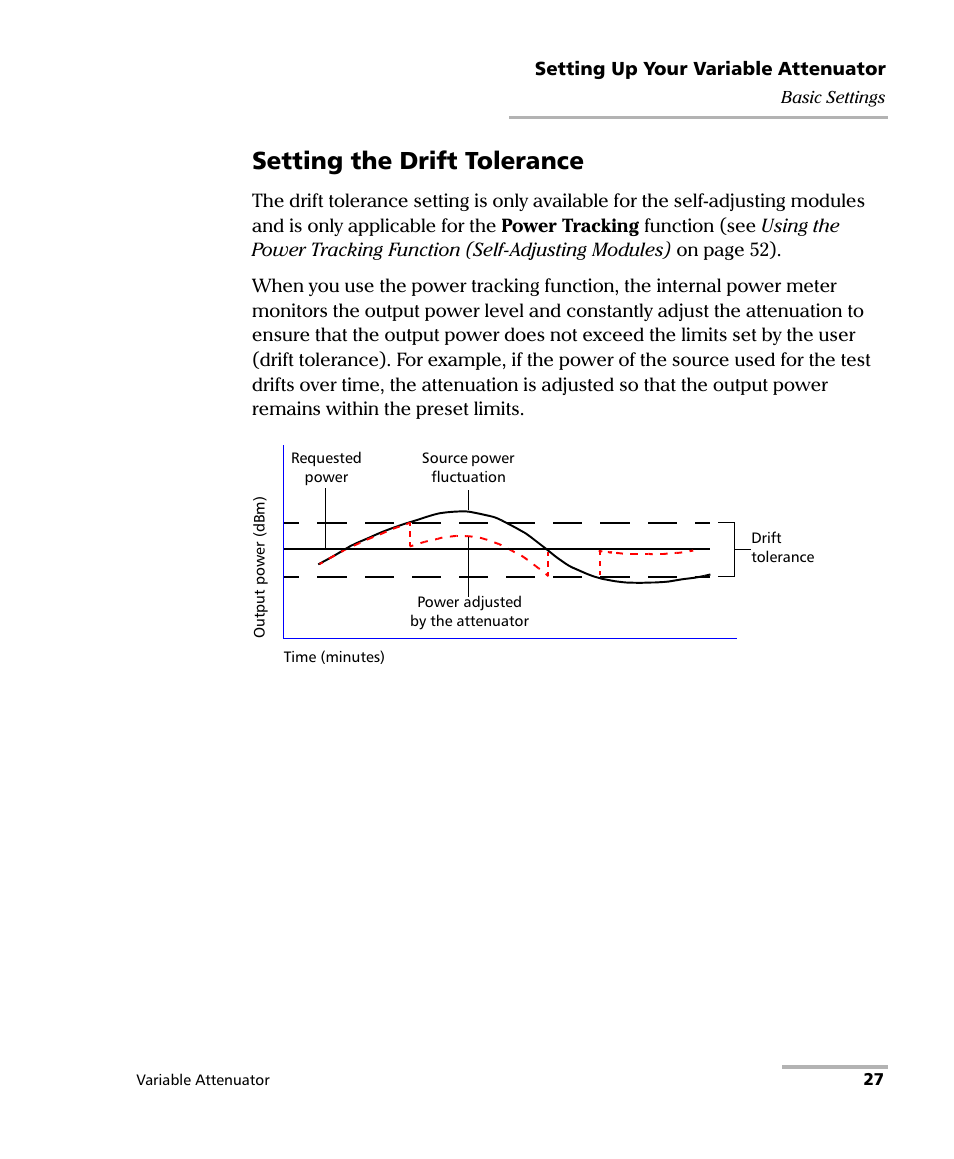 Setting the drift tolerance | EXFO IQS-3150 Variable Attenuator for IQS-500/600 User Manual | Page 33 / 161