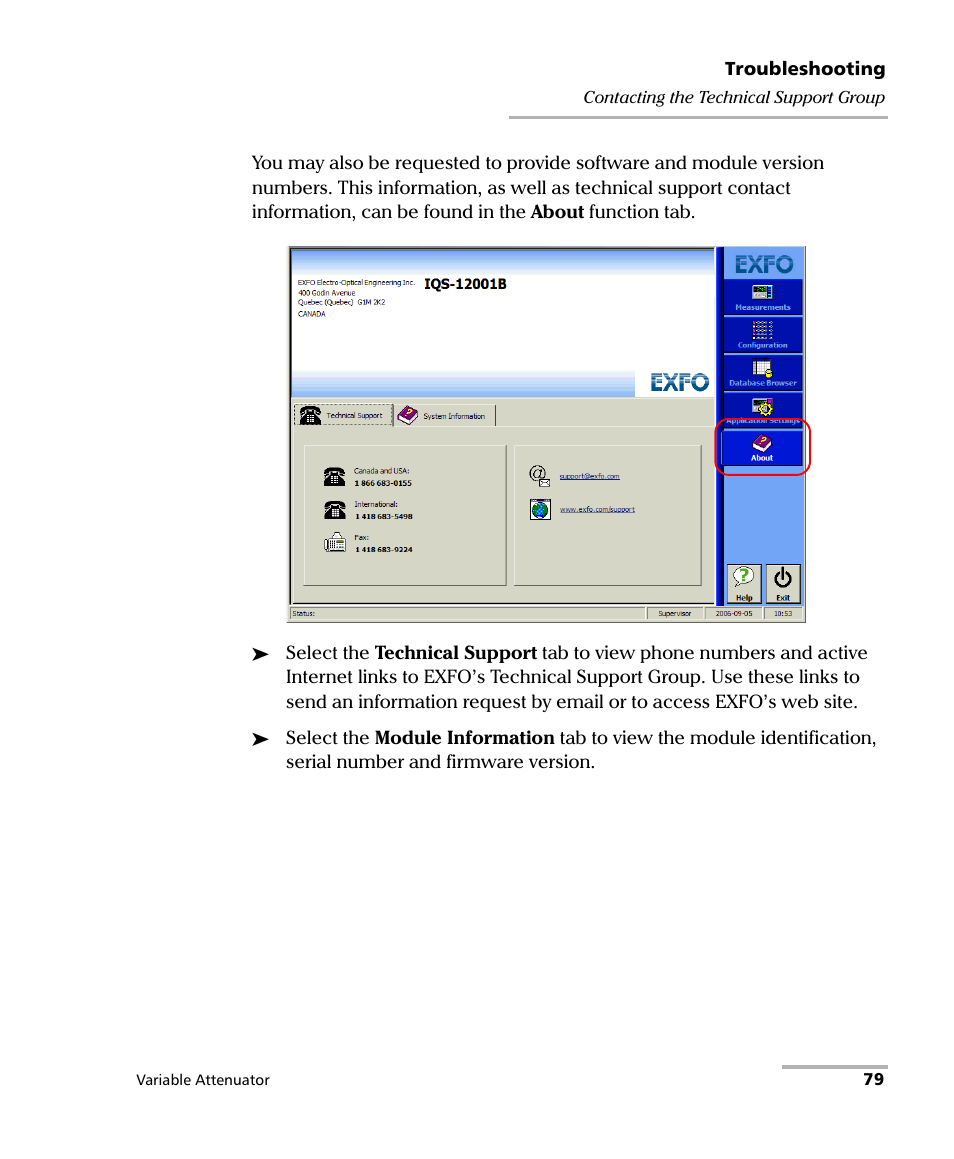 EXFO IQS-3150 Variable Attenuator for IQS-500/600 User Manual | Page 85 / 161