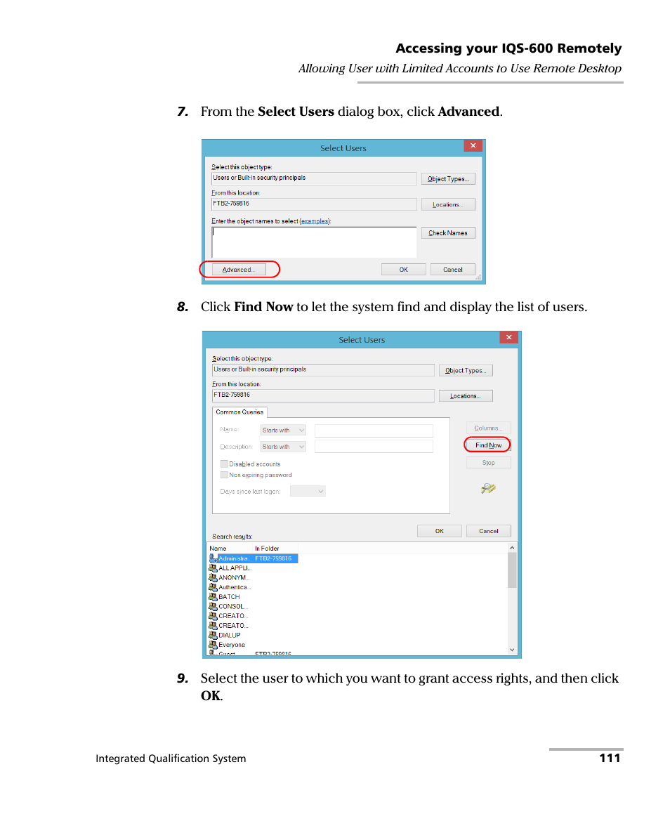 EXFO IQS-600 Integrated Qualification System User Manual | Page 119 / 357