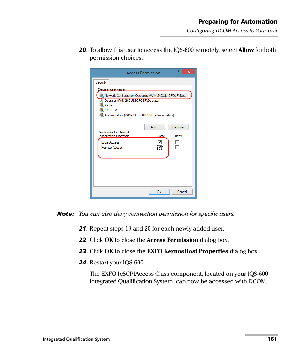 EXFO IQS-600 Integrated Qualification System User Manual | Page 169 / 357