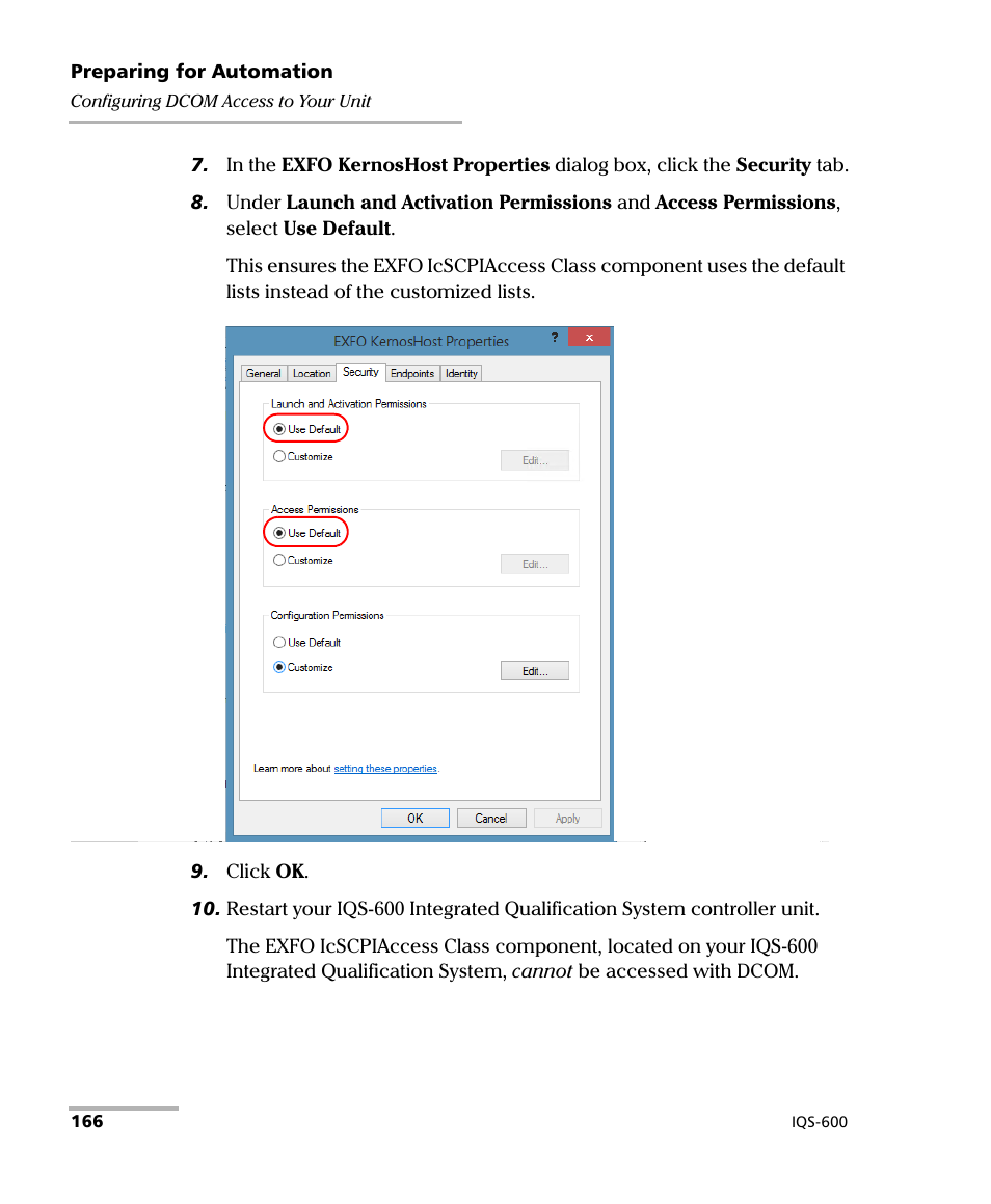 EXFO IQS-600 Integrated Qualification System User Manual | Page 174 / 357