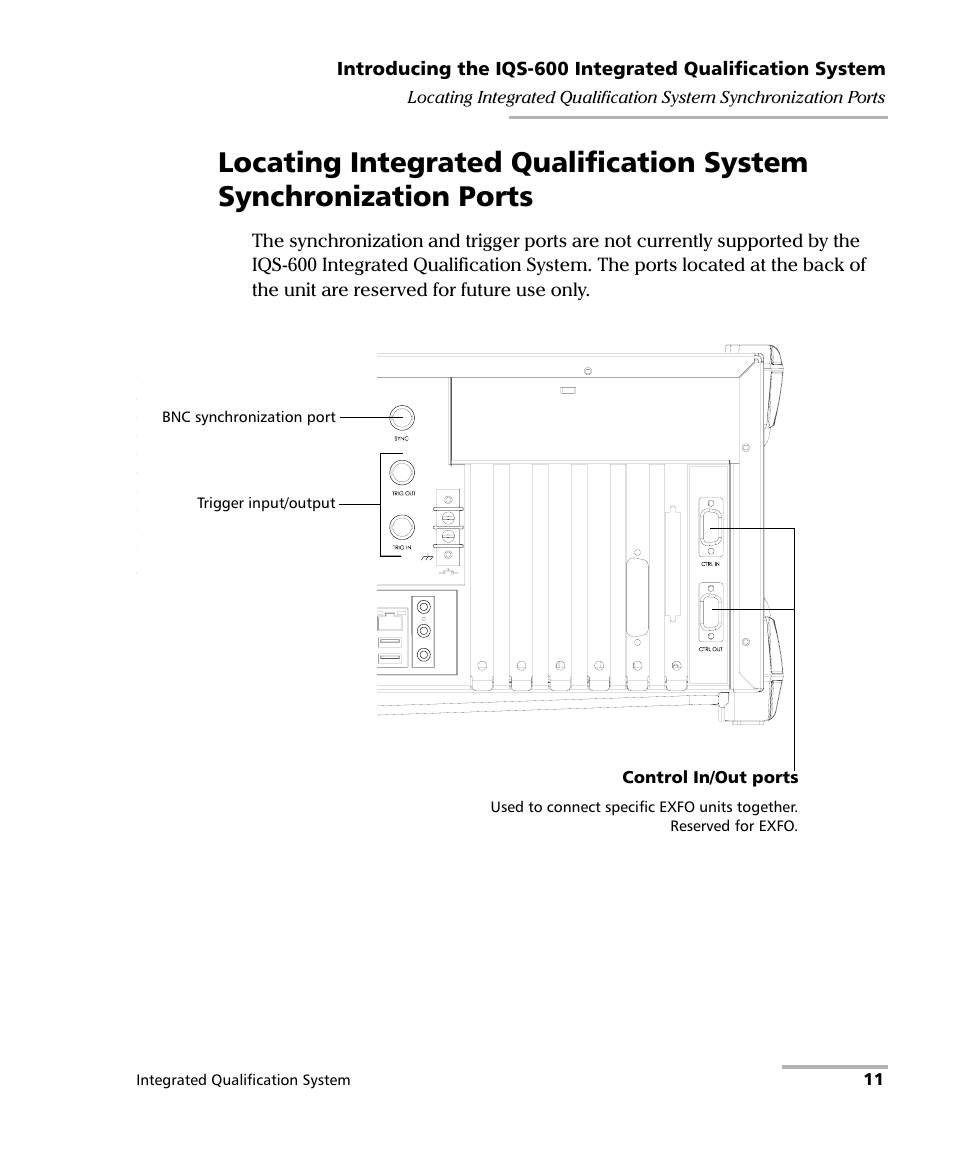 EXFO IQS-600 Integrated Qualification System User Manual | Page 19 / 357