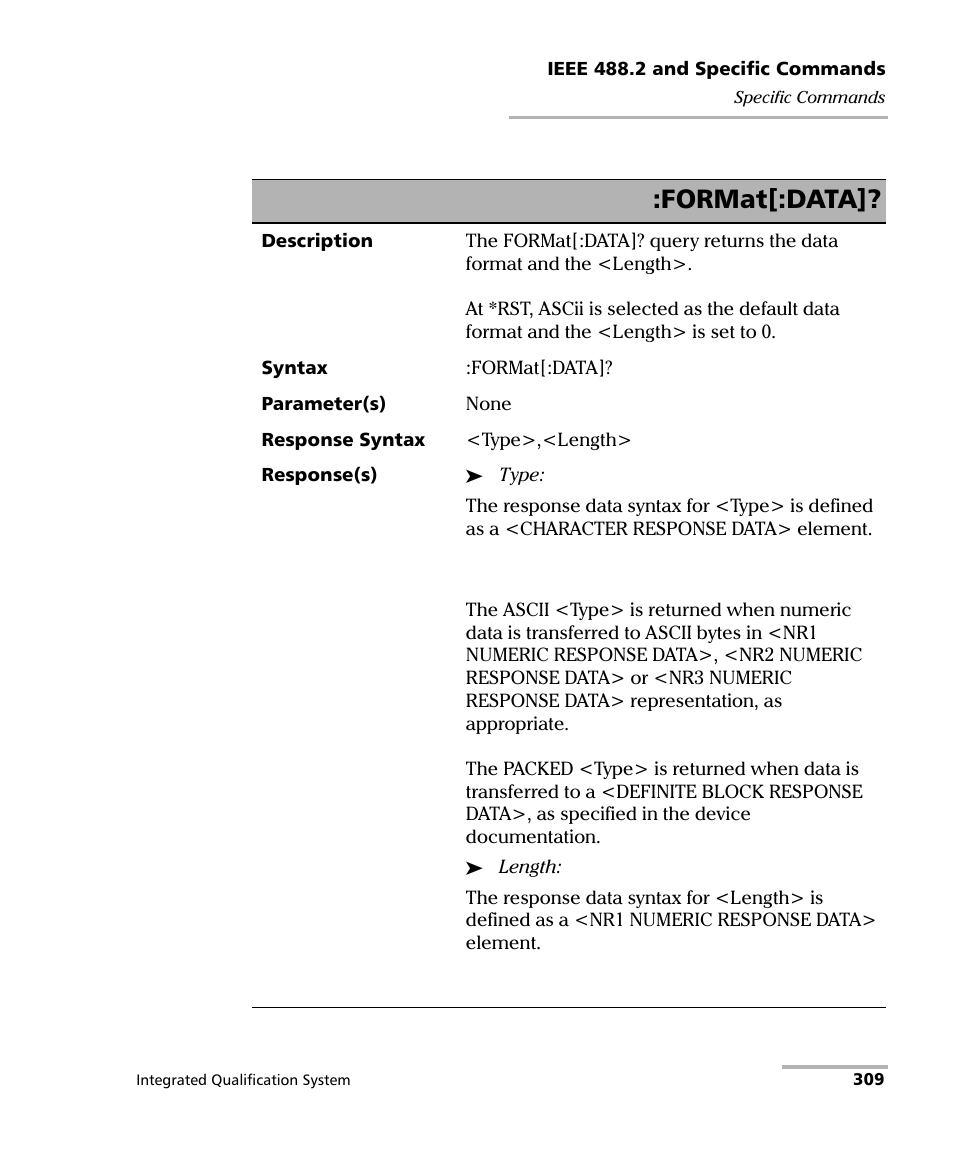Format[:data | EXFO IQS-600 Integrated Qualification System User Manual | Page 317 / 357