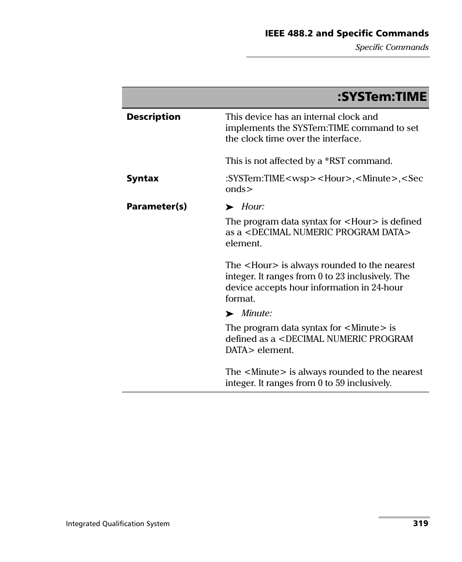 System:time | EXFO IQS-600 Integrated Qualification System User Manual | Page 327 / 357