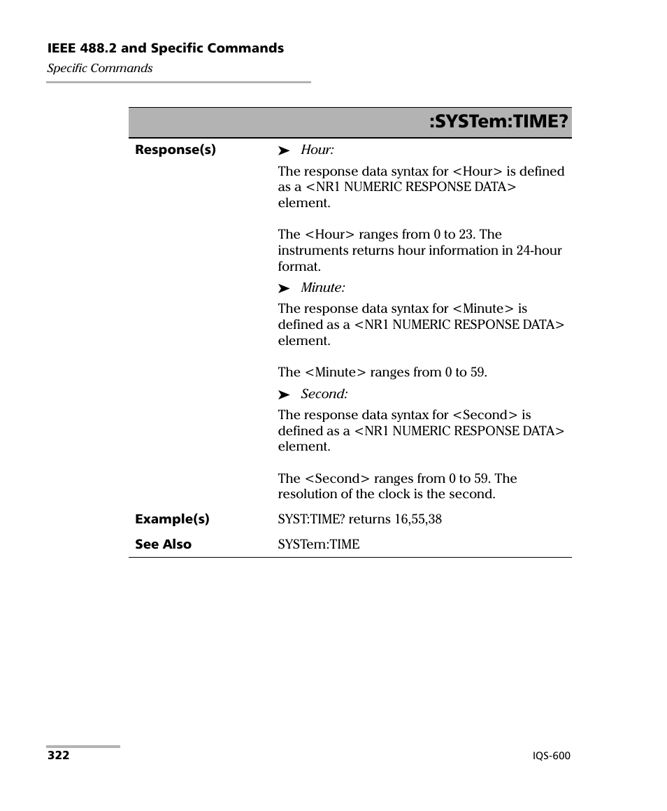 System:time | EXFO IQS-600 Integrated Qualification System User Manual | Page 330 / 357