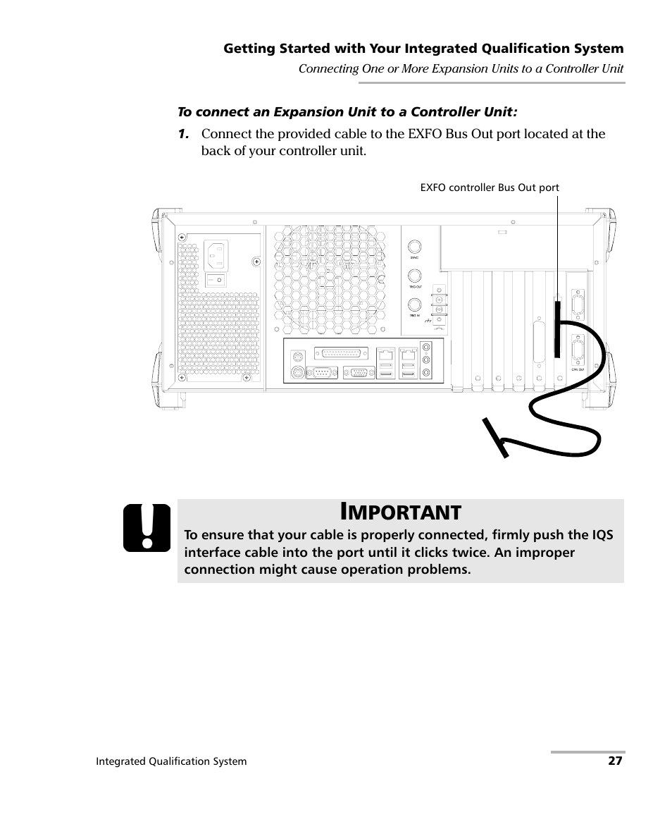 Mportant | EXFO IQS-600 Integrated Qualification System User Manual | Page 35 / 357
