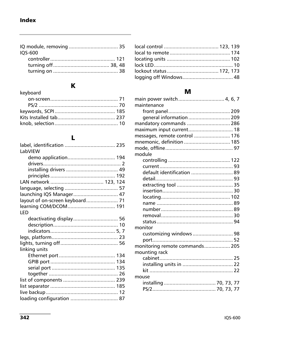 EXFO IQS-600 Integrated Qualification System User Manual | Page 350 / 357