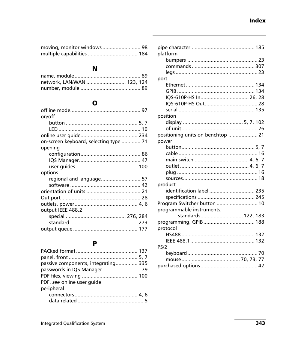 EXFO IQS-600 Integrated Qualification System User Manual | Page 351 / 357