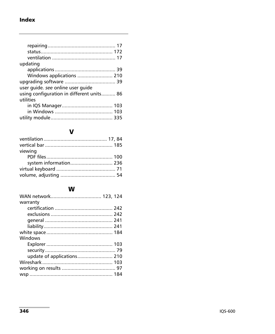 EXFO IQS-600 Integrated Qualification System User Manual | Page 354 / 357