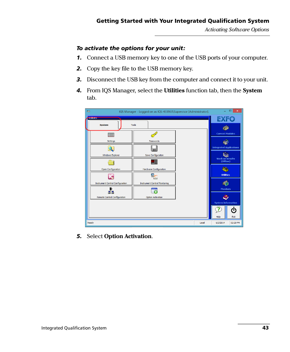 EXFO IQS-600 Integrated Qualification System User Manual | Page 51 / 357