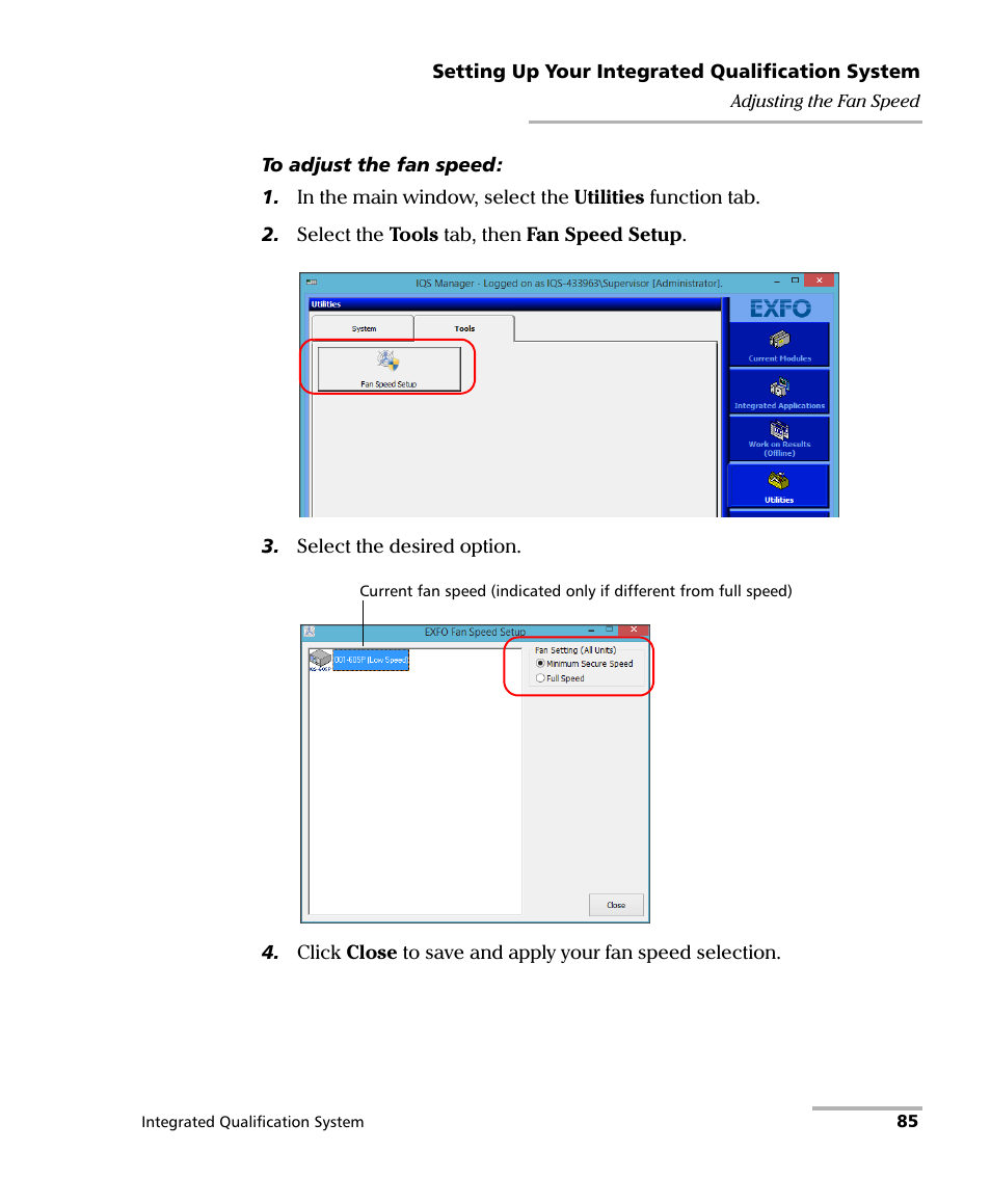 EXFO IQS-600 Integrated Qualification System User Manual | Page 93 / 357