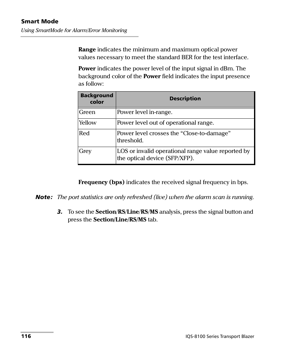 EXFO IQS-8100 Series Transport Blazer for IQS-600 User Manual | Page 130 / 719