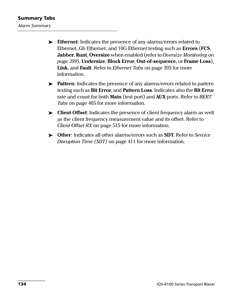 EXFO IQS-8100 Series Transport Blazer for IQS-600 User Manual | Page 148 / 719