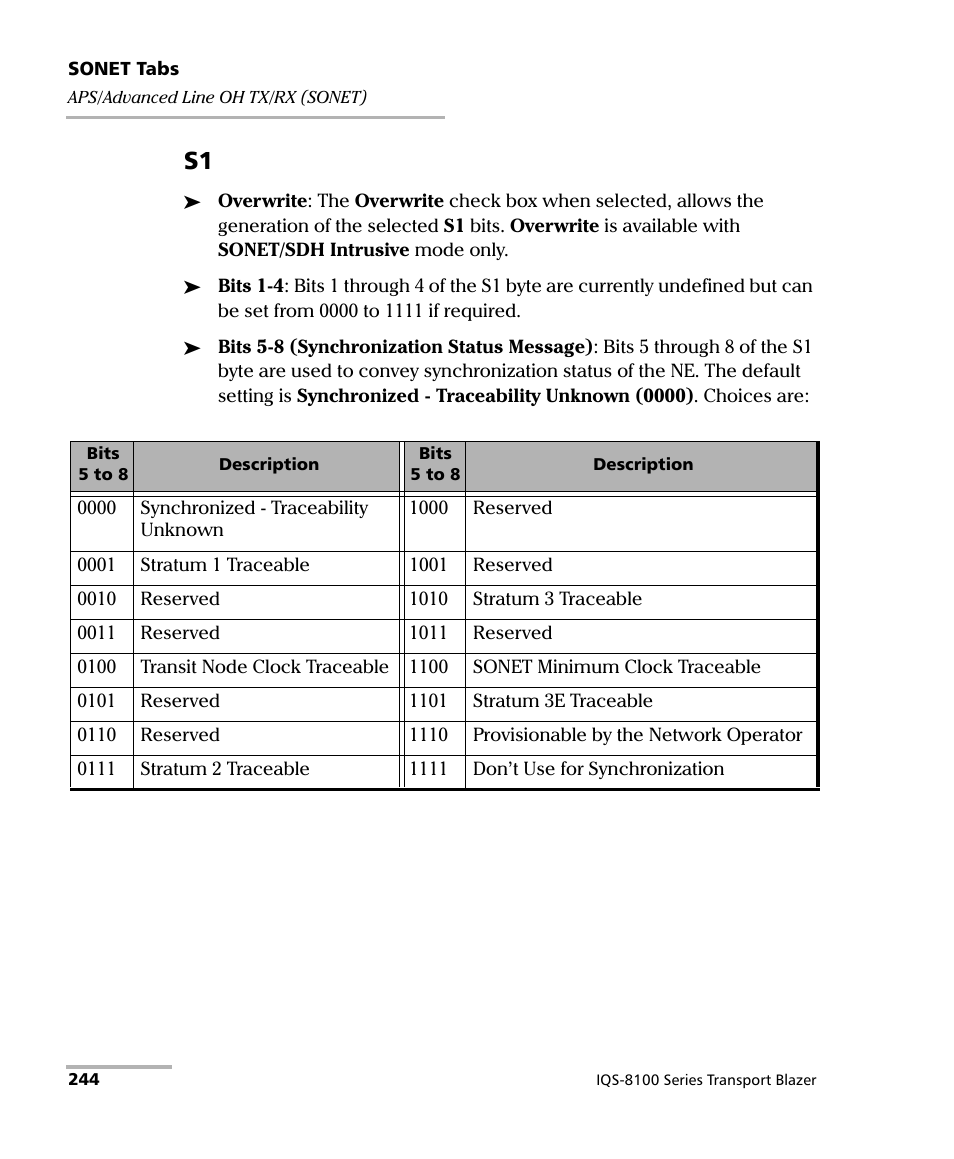 EXFO IQS-8100 Series Transport Blazer for IQS-600 User Manual | Page 258 / 719