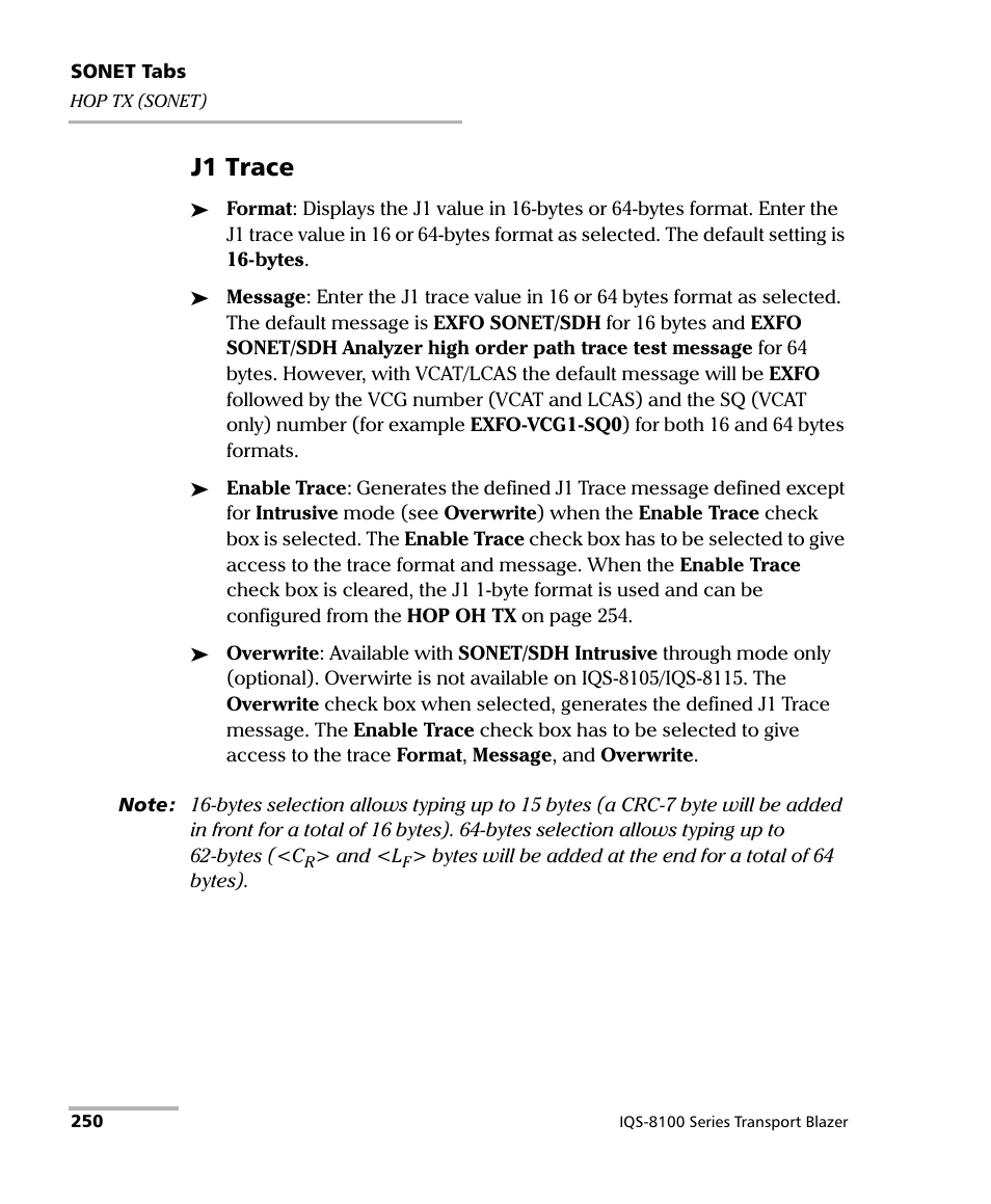 J1 trace | EXFO IQS-8100 Series Transport Blazer for IQS-600 User Manual | Page 264 / 719