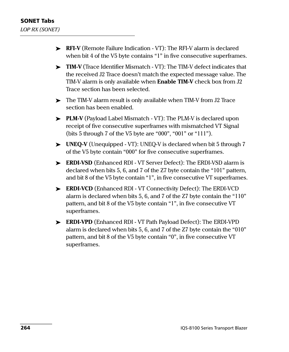 EXFO IQS-8100 Series Transport Blazer for IQS-600 User Manual | Page 278 / 719
