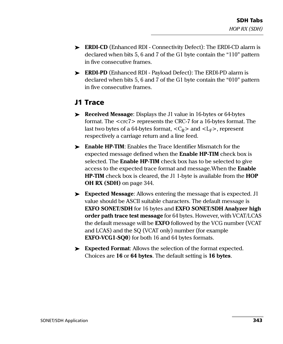 J1 trace | EXFO IQS-8100 Series Transport Blazer for IQS-600 User Manual | Page 357 / 719