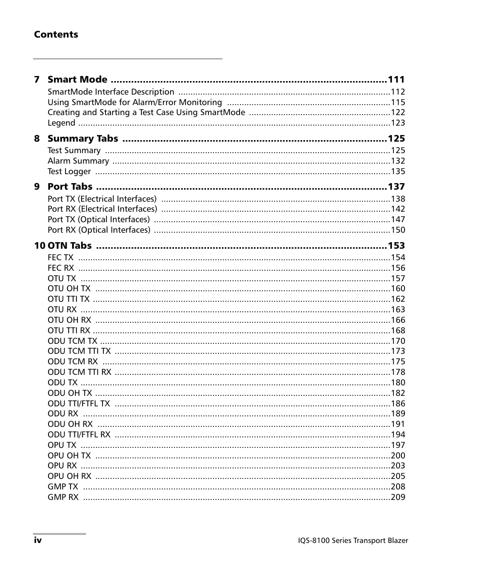 EXFO IQS-8100 Series Transport Blazer for IQS-600 User Manual | Page 4 / 719