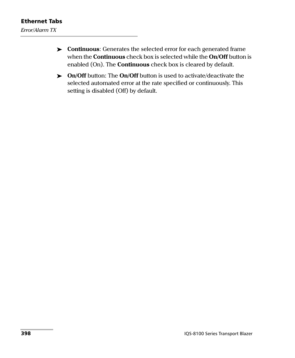 EXFO IQS-8100 Series Transport Blazer for IQS-600 User Manual | Page 412 / 719