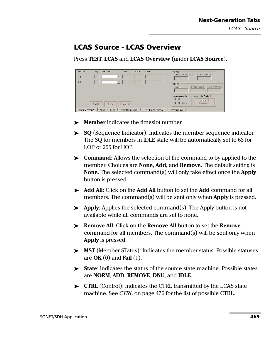 Lcas source - lcas overview | EXFO IQS-8100 Series Transport Blazer for IQS-600 User Manual | Page 483 / 719