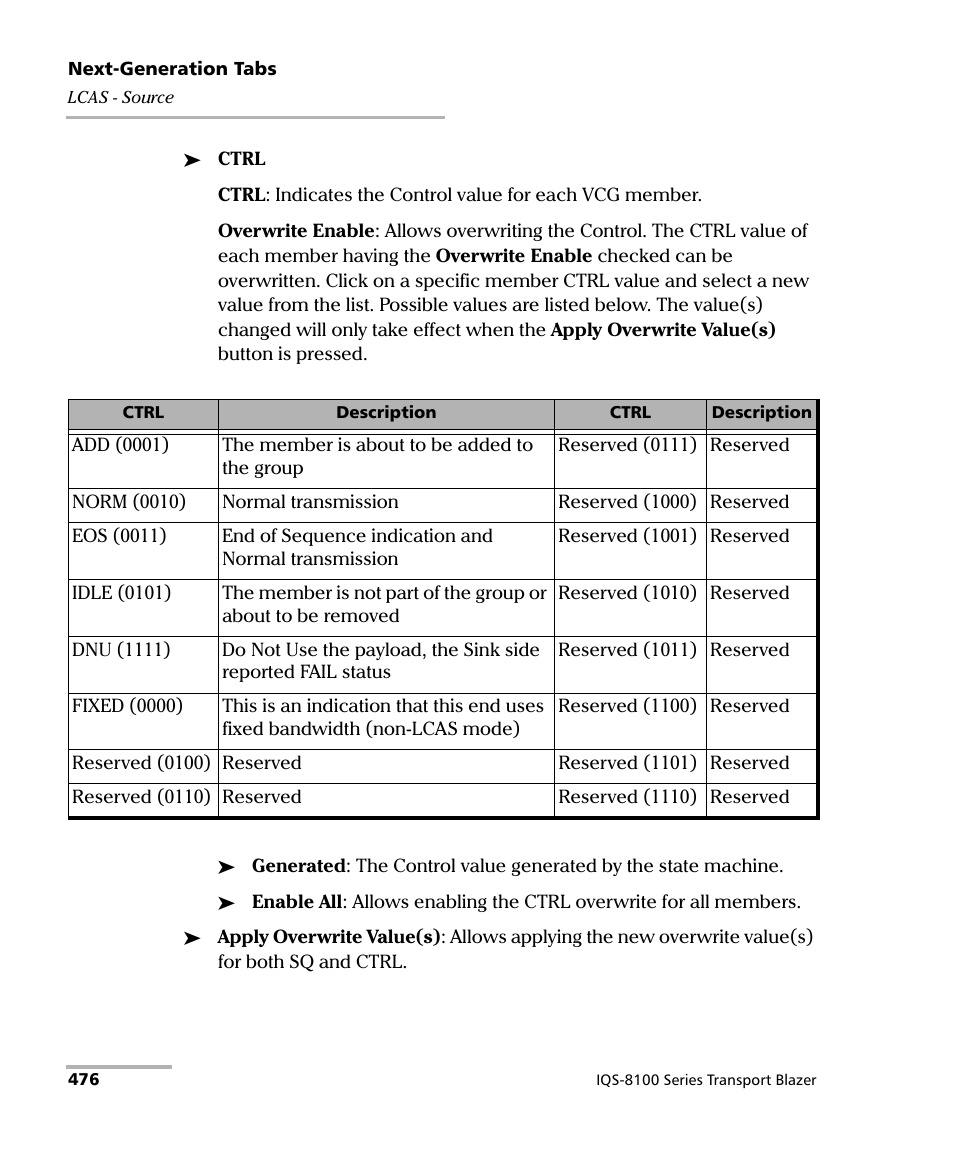 EXFO IQS-8100 Series Transport Blazer for IQS-600 User Manual | Page 490 / 719