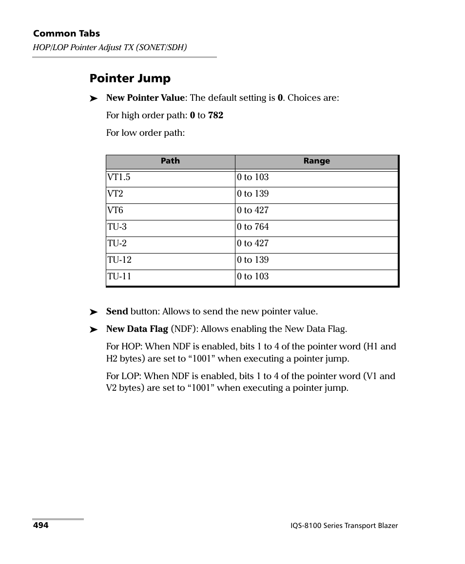 Pointer jump | EXFO IQS-8100 Series Transport Blazer for IQS-600 User Manual | Page 508 / 719