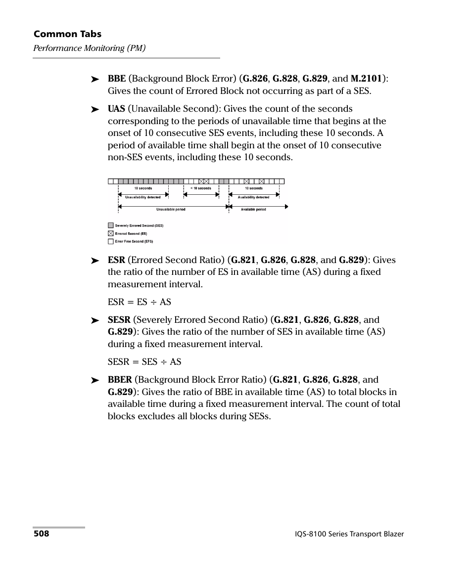 EXFO IQS-8100 Series Transport Blazer for IQS-600 User Manual | Page 522 / 719